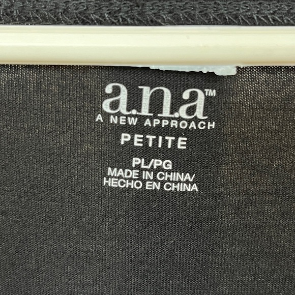 a.n.a. Black Short Sleeve Striped Blouse PL - Picture 3 of 7